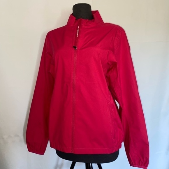 SUN MOUNTAIN WATERPROOF WINDBREAKER PINK JACKET OUTDOOR SPORT MEDIUM - Picture 5 of 6